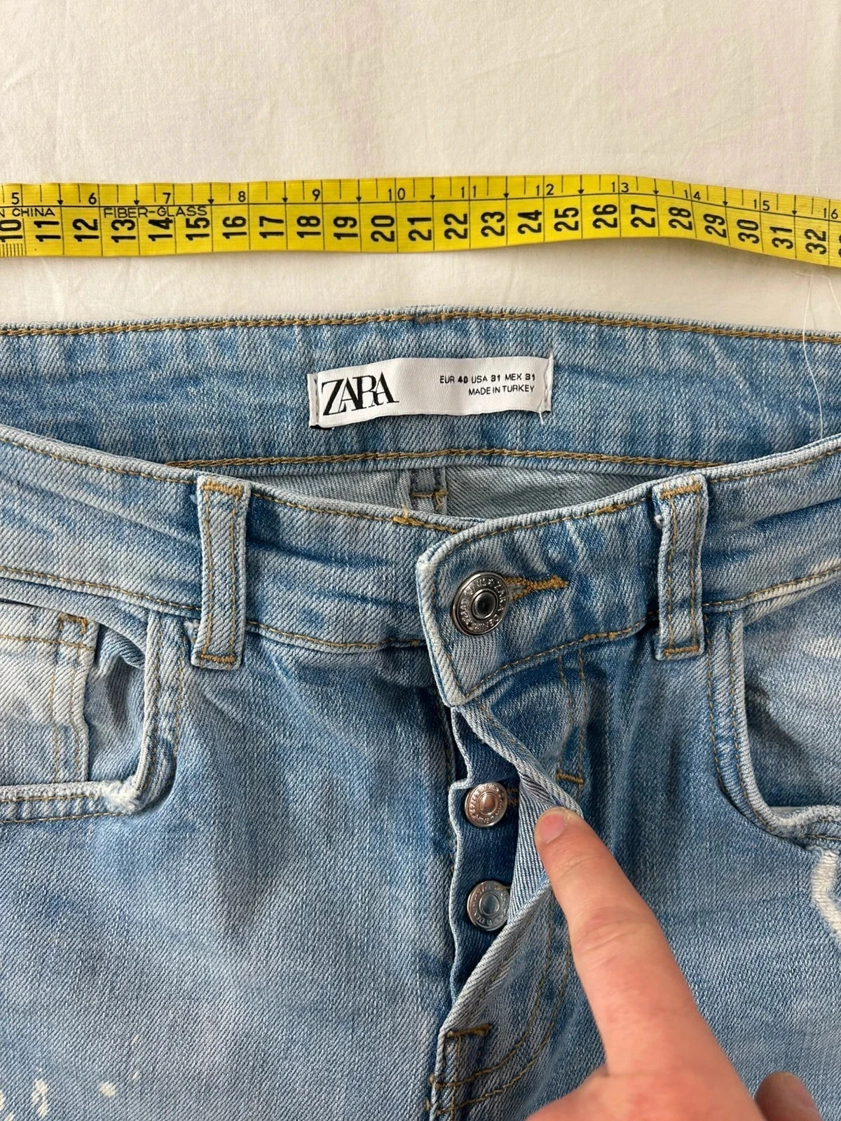 Light blue distressed Zara jeans – photo 8